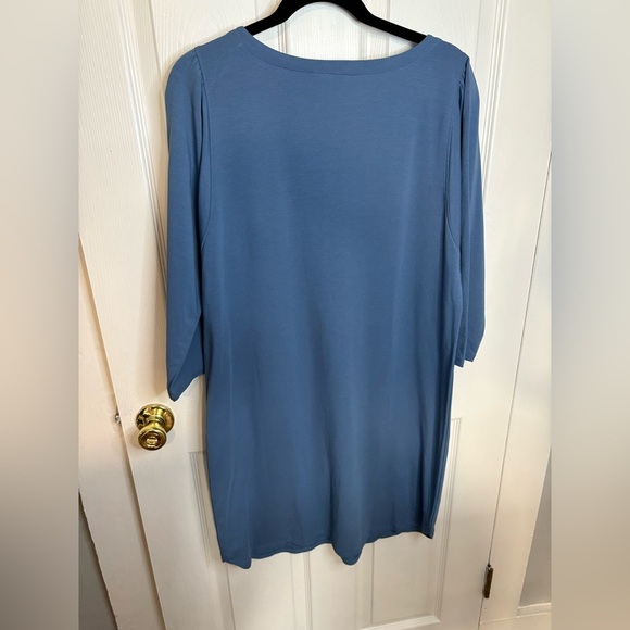 J Jill Pure Jill Affinity French Terry Dress – French Blue – Size Medium - Picture 4 of 7